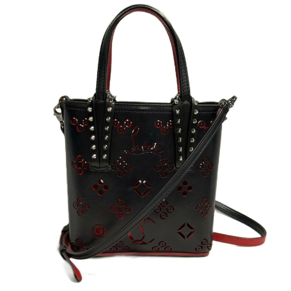 Christian Louboutin Cabata Shoulder Bag Handbag Tote Leather Black